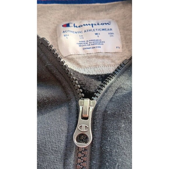 Champion Men's Full Zip Hoodie, Brushed Fleece Interior, Two Pocket Large - Picture 9 of 13